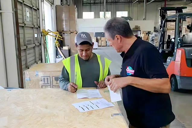 Receive Your Bill of Lading
Used for on-site pickup